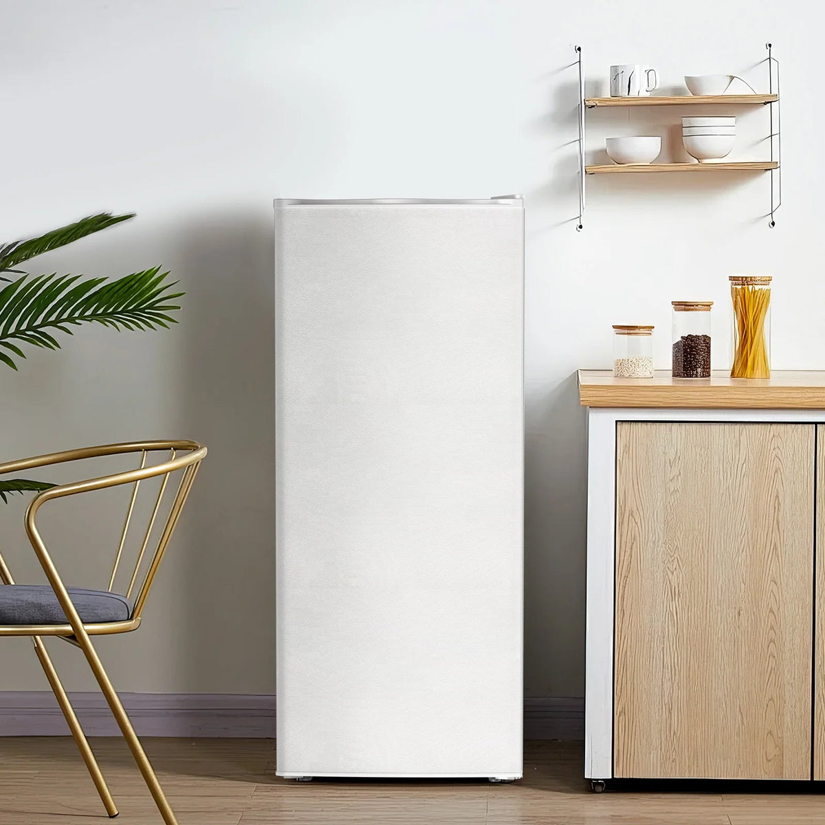 KNDKO 5.9 Cu.ft Upright Freezer, Mini Stand up Freezer with Adjustable Thermostat for Home/Office/Dorms/Apartment