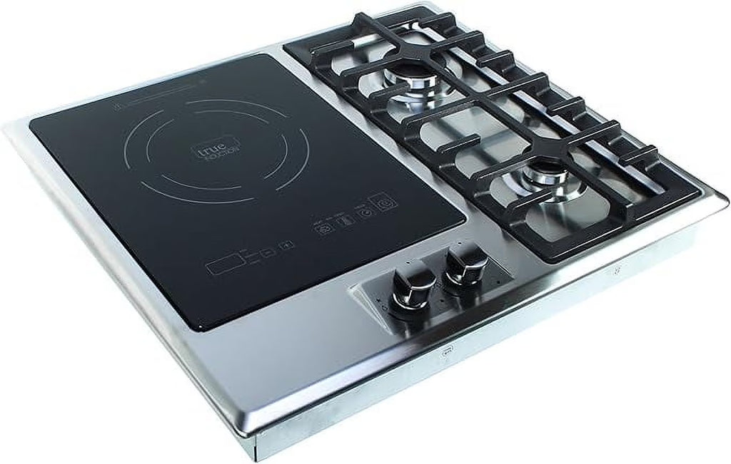 True Induction TI-1 Built-in UL858 Certified, 23-inch 1 Induction  2 Gas Burner Combination Gas & Induction Cooktop