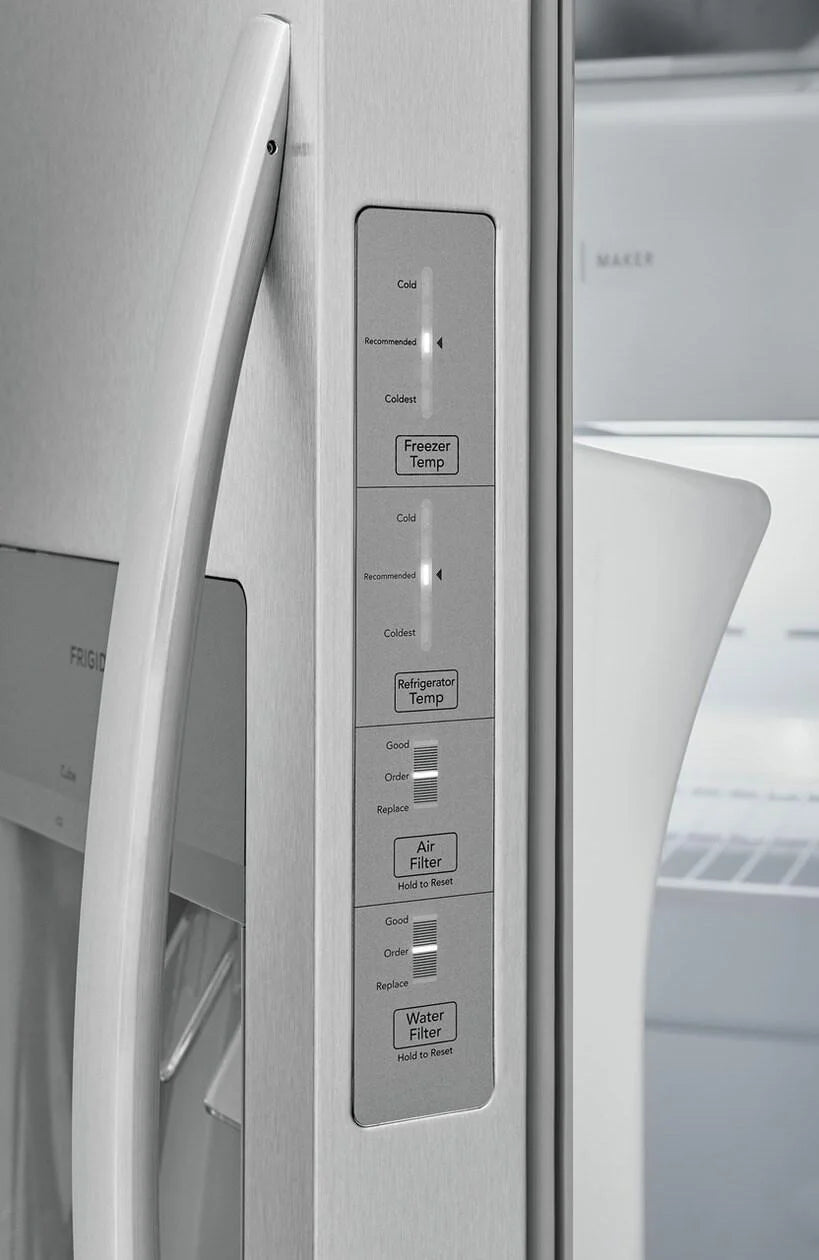 Frigidaire FRSS2323AS 22 Cu. Ft. 33" Standard-Depth Side by Side Refrigerator, Stainless Steel