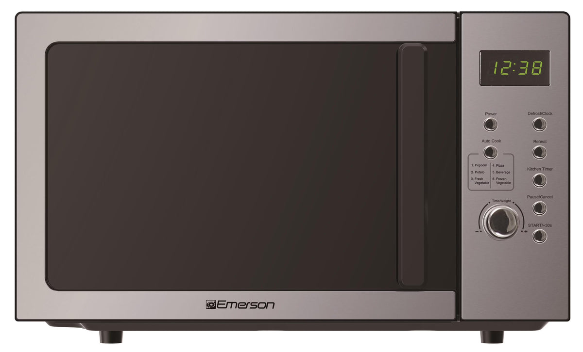 Emerson 0.9 Cu Ft, 900W Digital Control Countertop Microwave Oven, Stainless Steel - MW9005SS