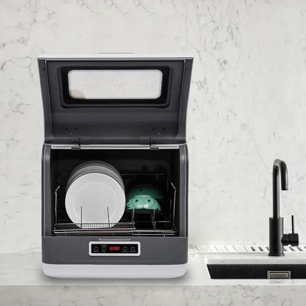 Countertop Dishwasher, Portable Compact Dishwashers, 3 Washing Programs and Air-Dry Function, Small Deep Cleaning Dishwasher for Small Apartments, Dorms and RVs