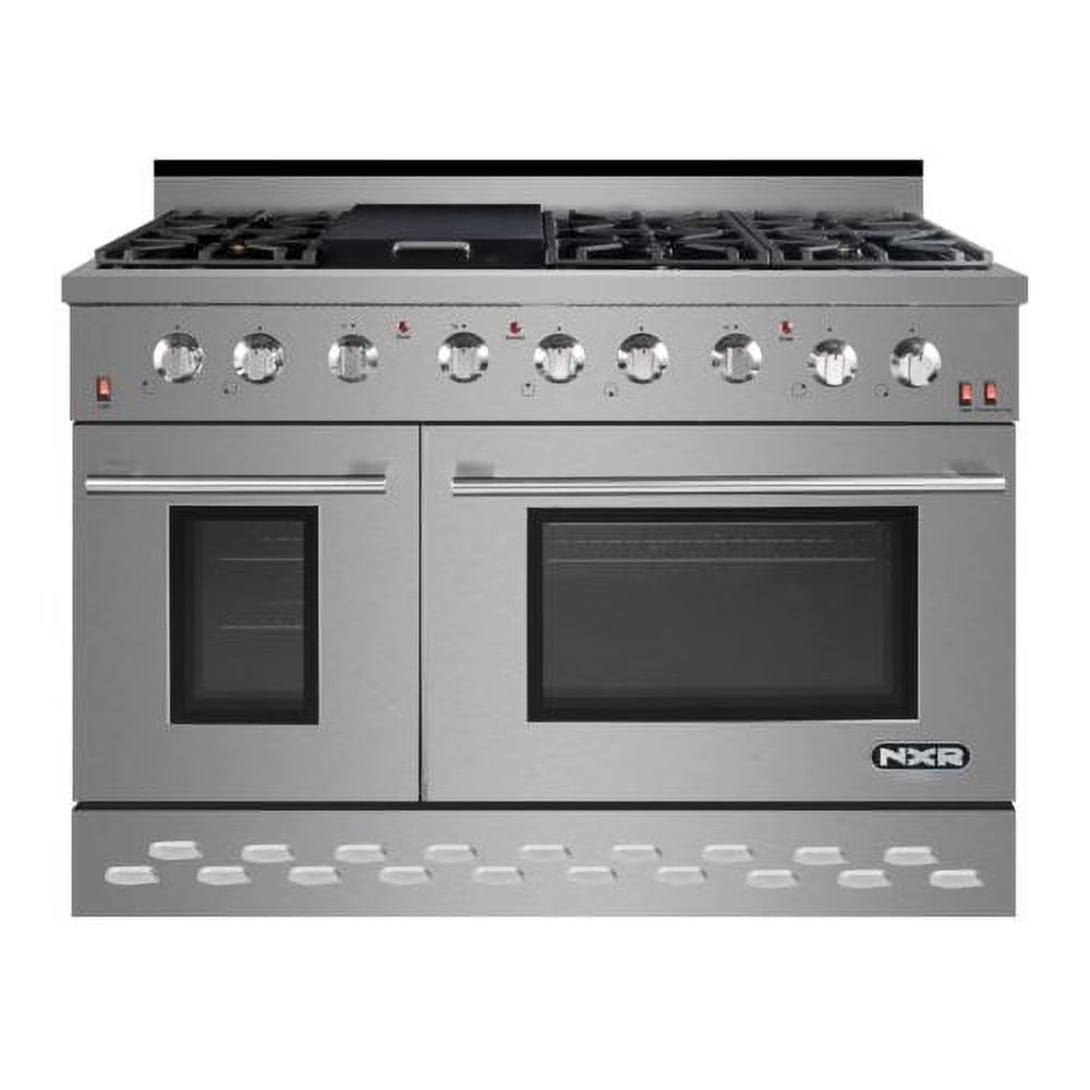 NXR 48'' Stainless Steel Professional Free-standing Gas Range with Griddle, 7.2 cu ft. Convection Oven SC4811