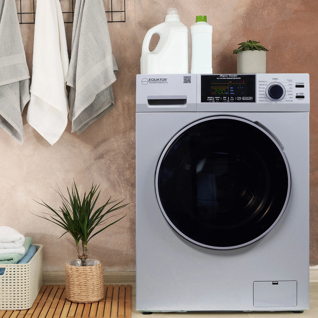 Equator 1.62 cu.ft./15 lbs All in One Combo Washer Dryer with Pet Cycle Silver