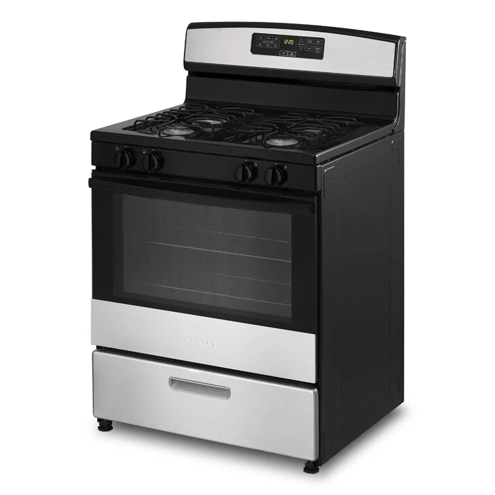 Brand New Amana? AGR6303MMS: 30-inch Gas Range in Stainless Steel.
