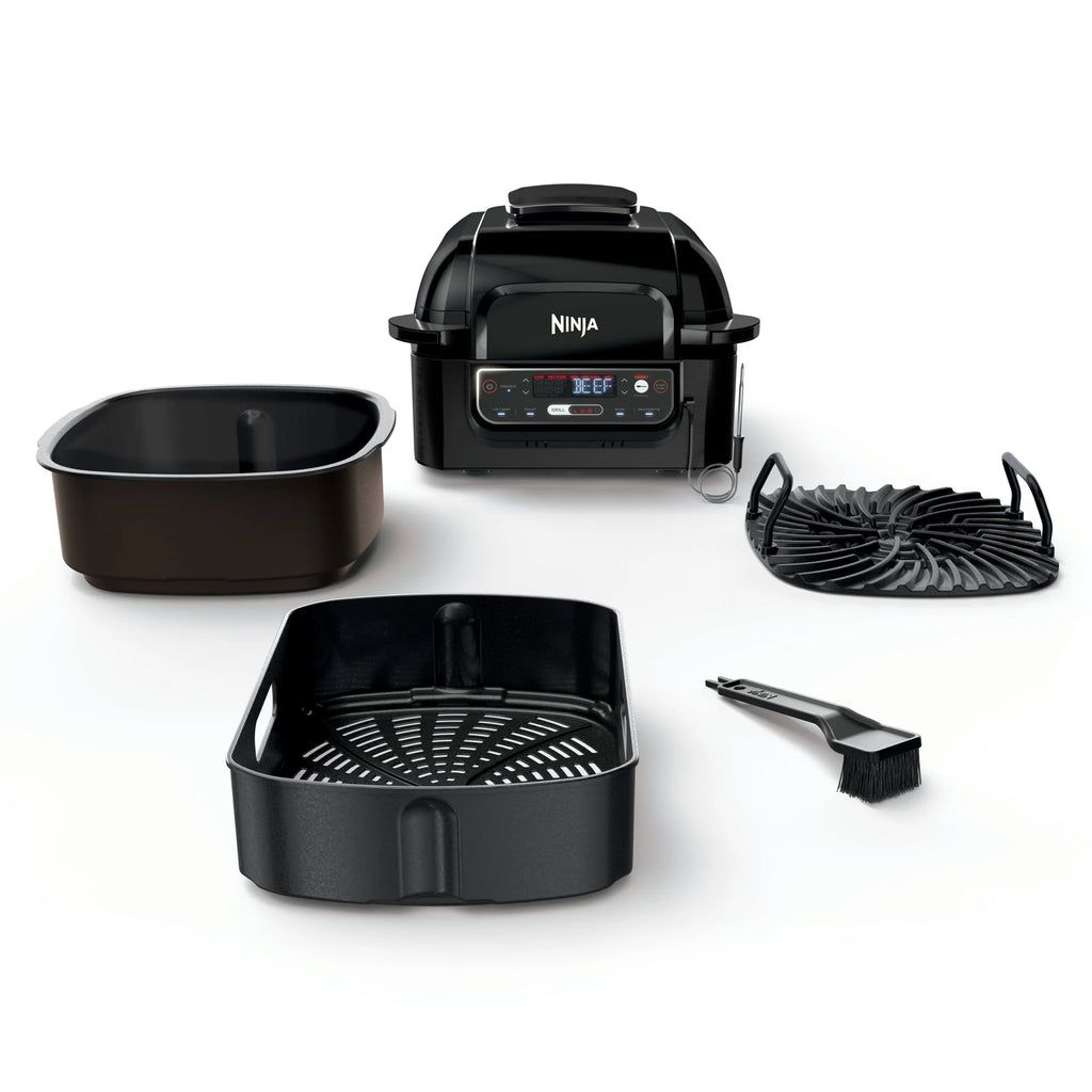 Ninja? Foodi? Smart 5-in-1 Indoor Grill with 4-Quart Air Fryer, Roast, Bake, Dehydrate, and Smart Cook System, LG451BK