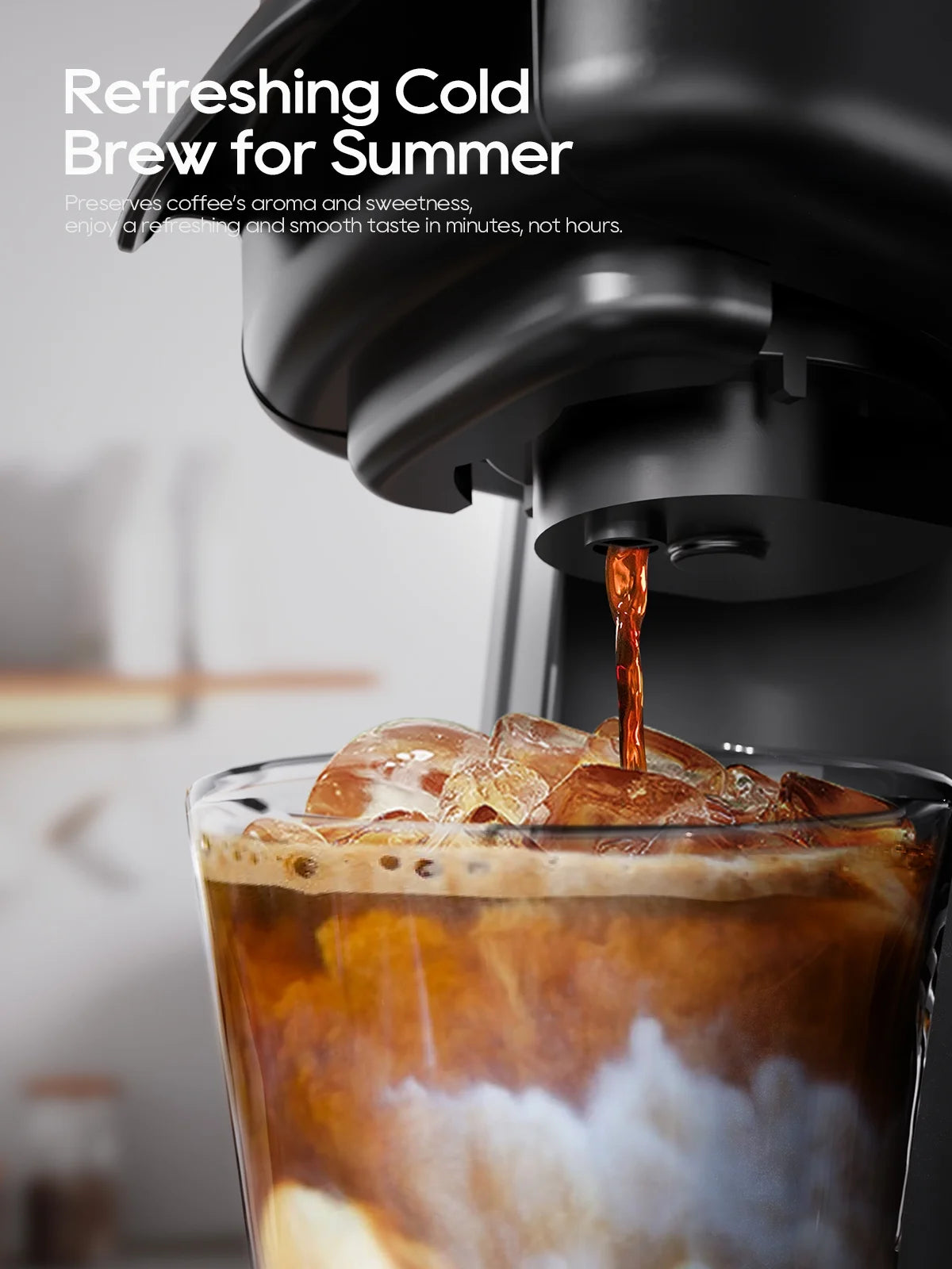HiBREW 6-in-1 Capsule Coffee Maker & Espresso Machine �C Multi-Compatible, Hot/Cold Brew, 9 Temp Settings H6