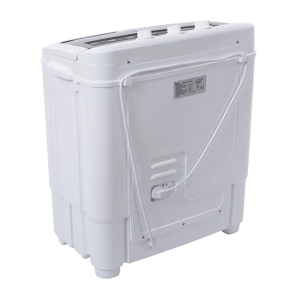 Portable Washing Machine,Compact Clothes Washing Machine, Semi Automatic Washing Machine, Mini Twin Tub Washing Machine for Apartments, Washer(7.7lbs) /Spiner(6.6lbs)