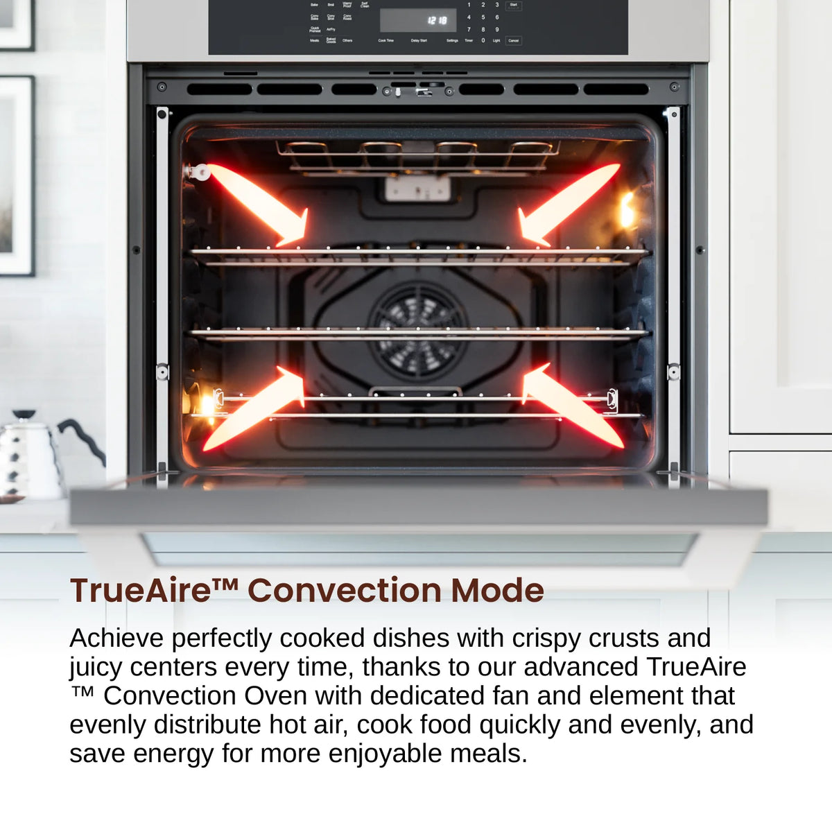 Rangaire RWOD301GS 30" Glass Touch Double Wall Oven - Stainless Steel, Electric Oven, True Convection, Self Cleaning, Easy Reach Racks