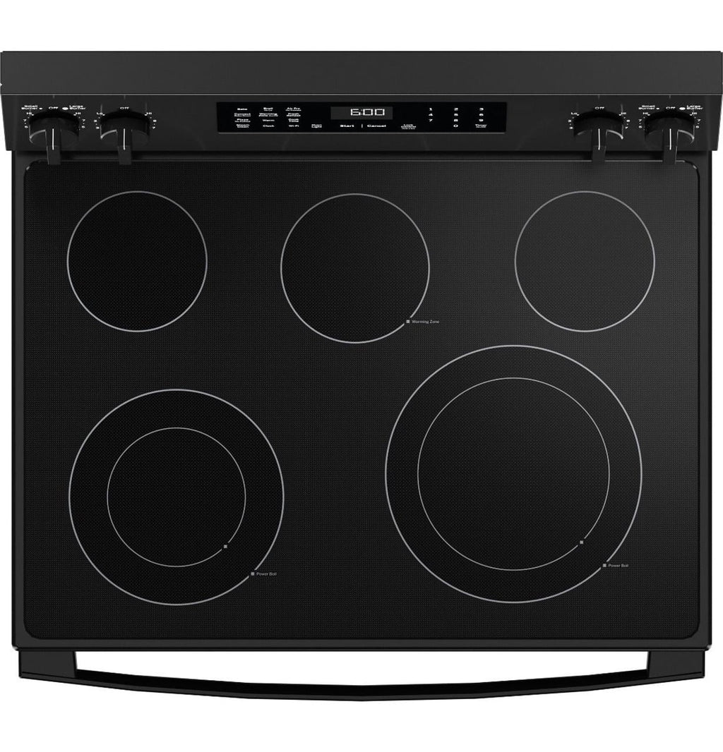 GE 30 Inch Free Standing Radiant Range 5 Element Steam Clean Single Oven GRF600AVBB