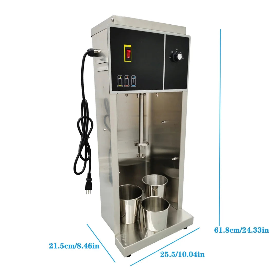 EQCOTWEA Electric Ice Cream Mixer Frozen Yogurt Blender with 3 Cups