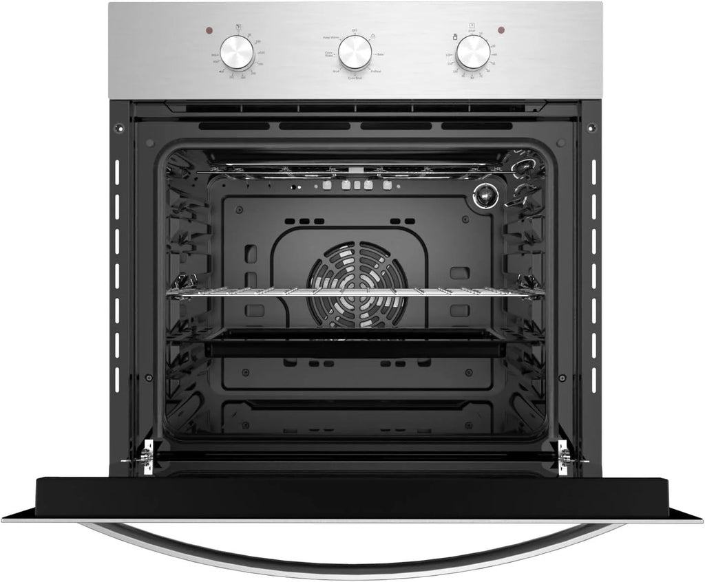 Empava 24" Single Wall Oven with 6 Cooking Functions and Mechanical Knobs Control in Stainless Steel, 24 Inch