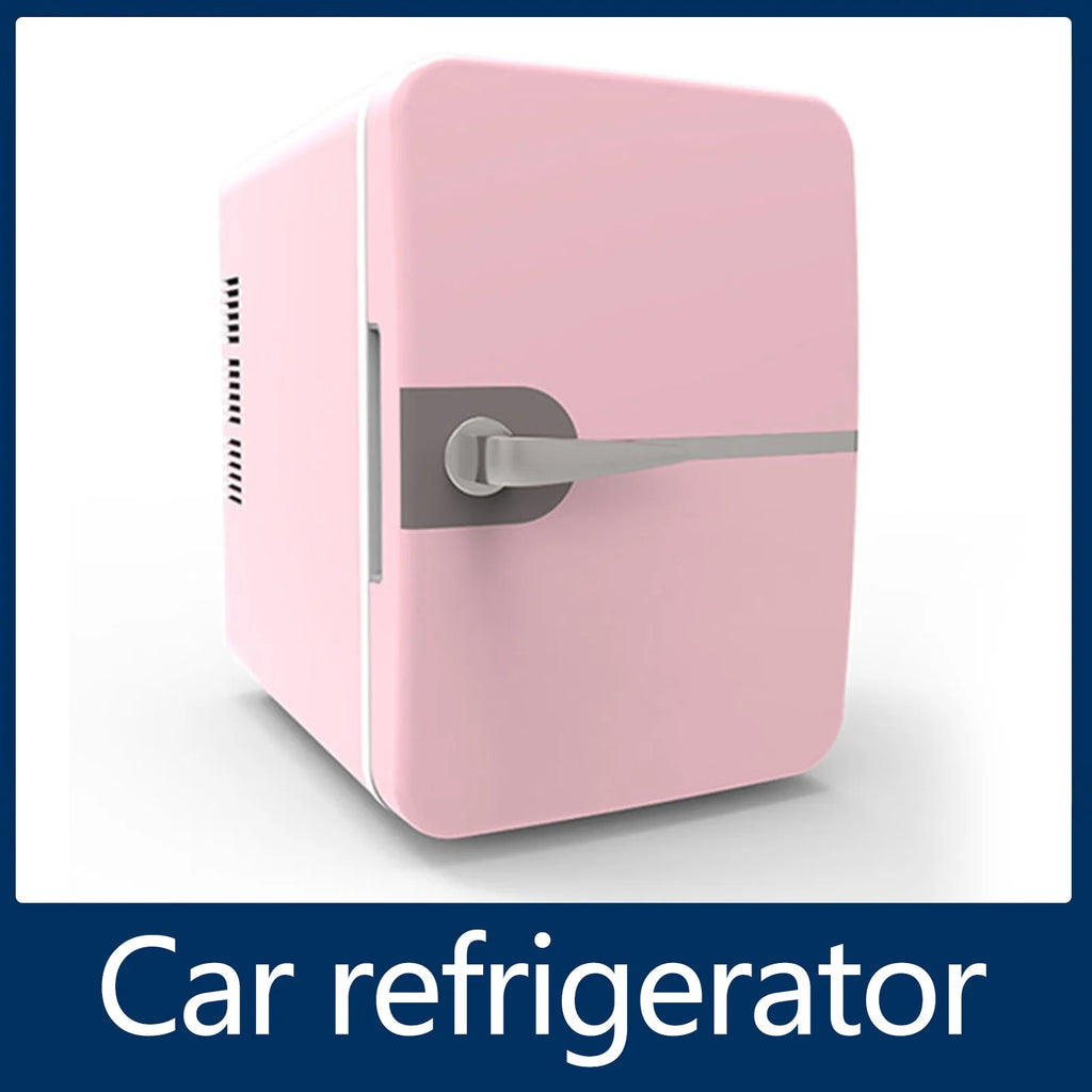 Luckky Mini Fridge, 6 Liter Portable Cooler and Warmer Personal Refrigerator for Skin Care, Cosmetics, Beverage, Food,Great for Bedroom, Office, Car, Dorm (Pink)