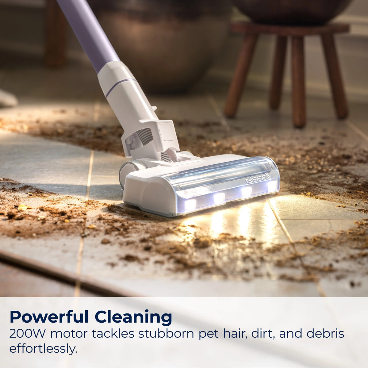 BISSELL PowerClean 200W Self-Standing Cordless Stick Vacuum, Carpet, Area Rugs, Hard Floor, Uphosltery, Tangle Free Brush Roll, Removeable Battery, Up to 40 minute run time, 4172