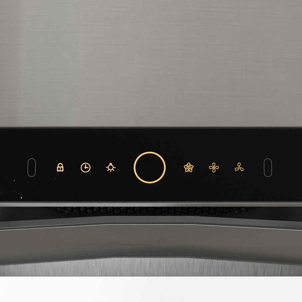 FOTILE EMG7508 Perimeter Vent Series 30 in. 1200 CFM Wall-Mount Range Hood with 2 LED Lights and Motion Activation in Stainless Steel