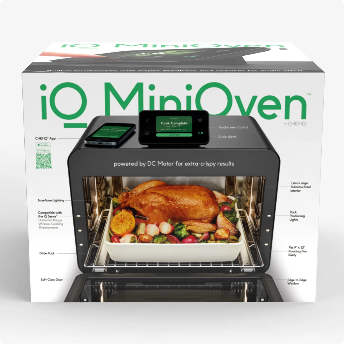 CHEF iQ MiniOven 25-Quart Countertop Oven with Touchscreen Controls - Black