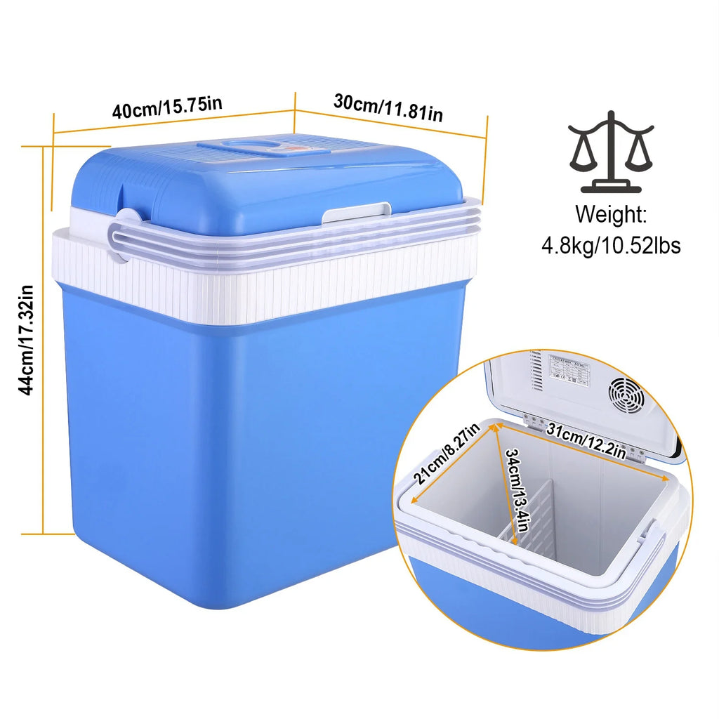 Moclever Portable Car Refrigerator with Removable Divider, 10.52 lb