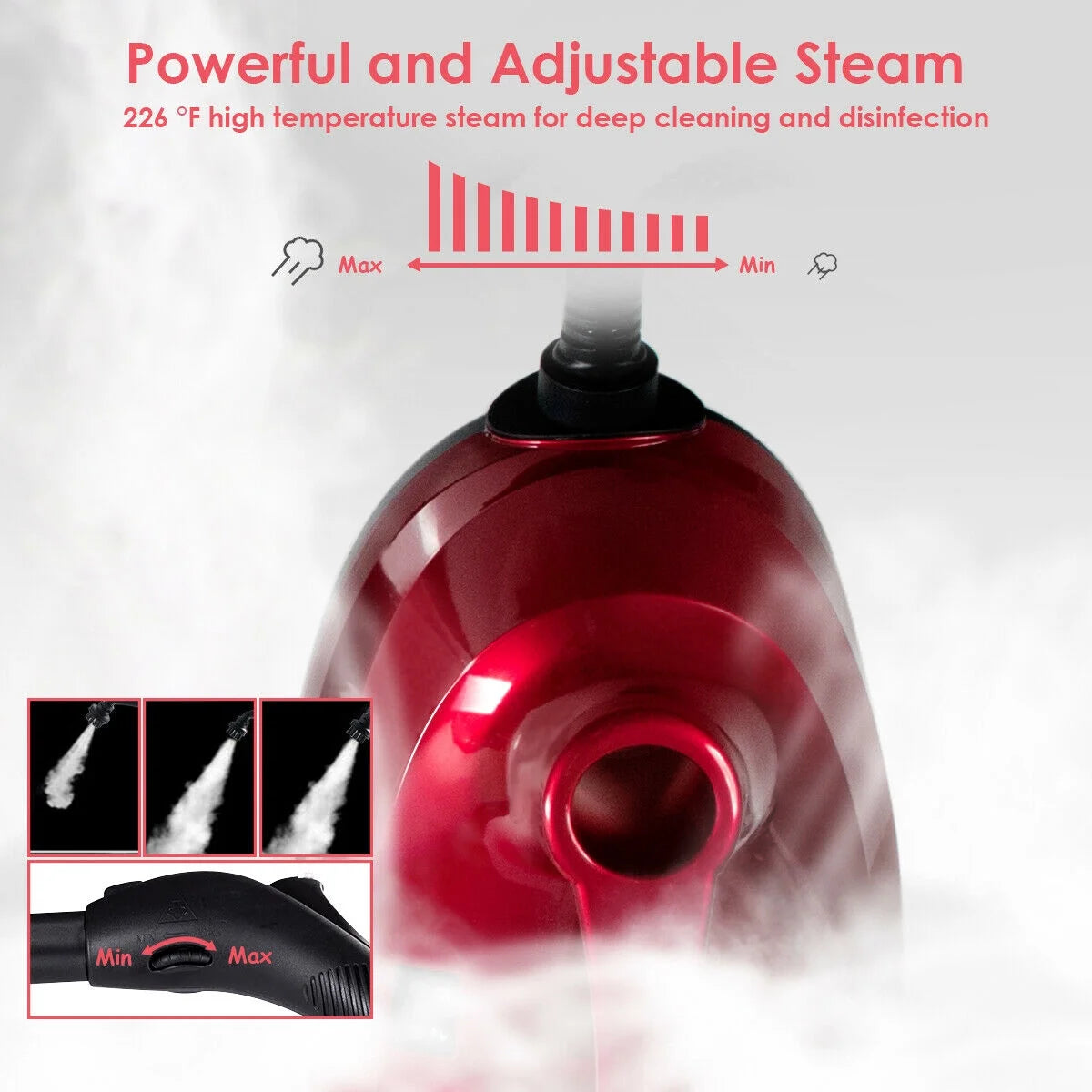 Costway 2000W Heavy Duty Steam Cleaner Mop Multi-Purpose W/19 Accessories 4.0 Bar 1.5L
