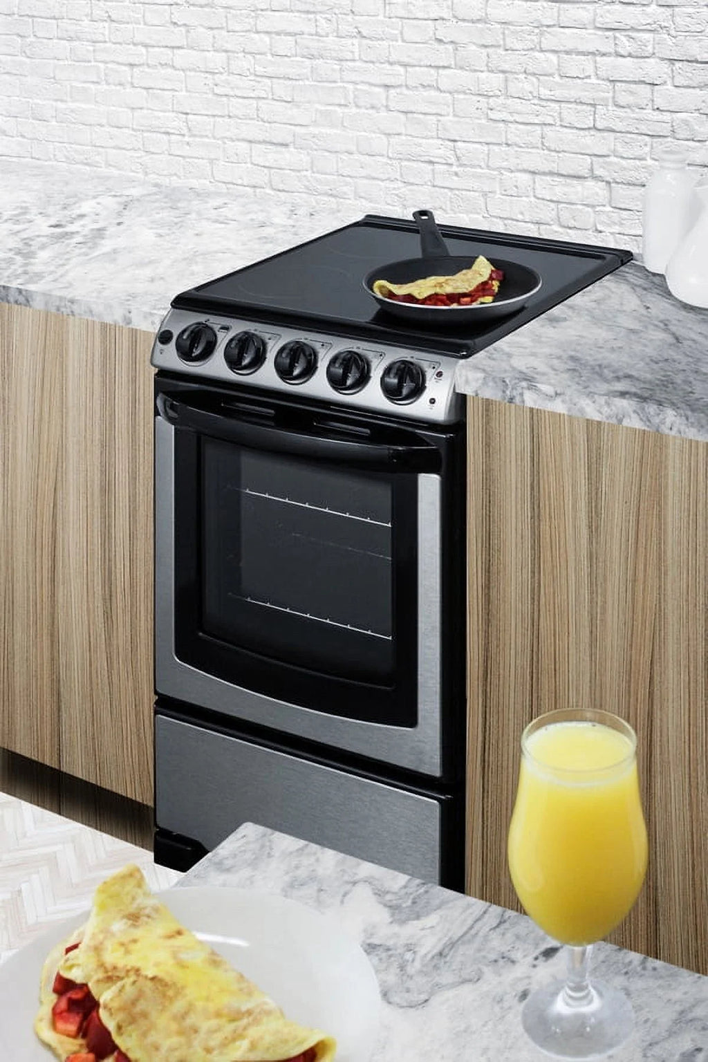 20" Wide Electric Smooth-Top Range