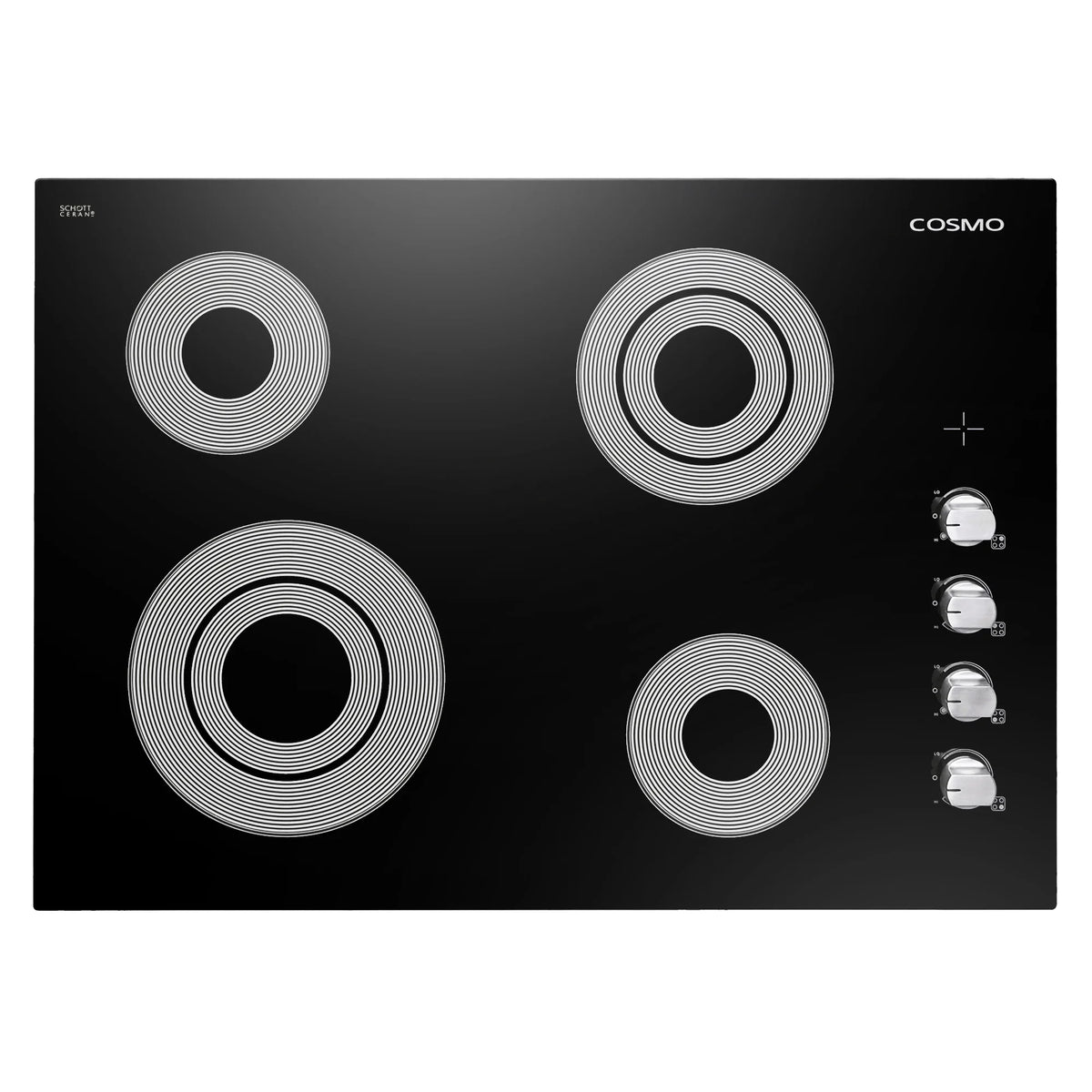Cosmo 3 Piece Kitchen Appliance Package With 36" Electric Cooktop 36" Wall Mount Range Hood 24" Single Electric Wall Oven Kitchen Appliance Bundles