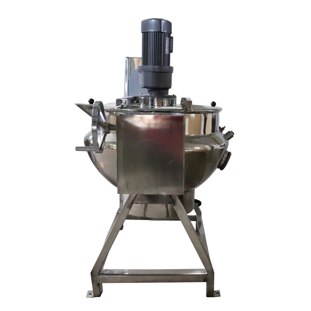 Jacketed Kettle Commercial Electric Cooking Pot Stirring Scraping Edge Three-Phase Tilting Soup Chili Sauce Beverage Jam Porridge 13.2 Gal 220V