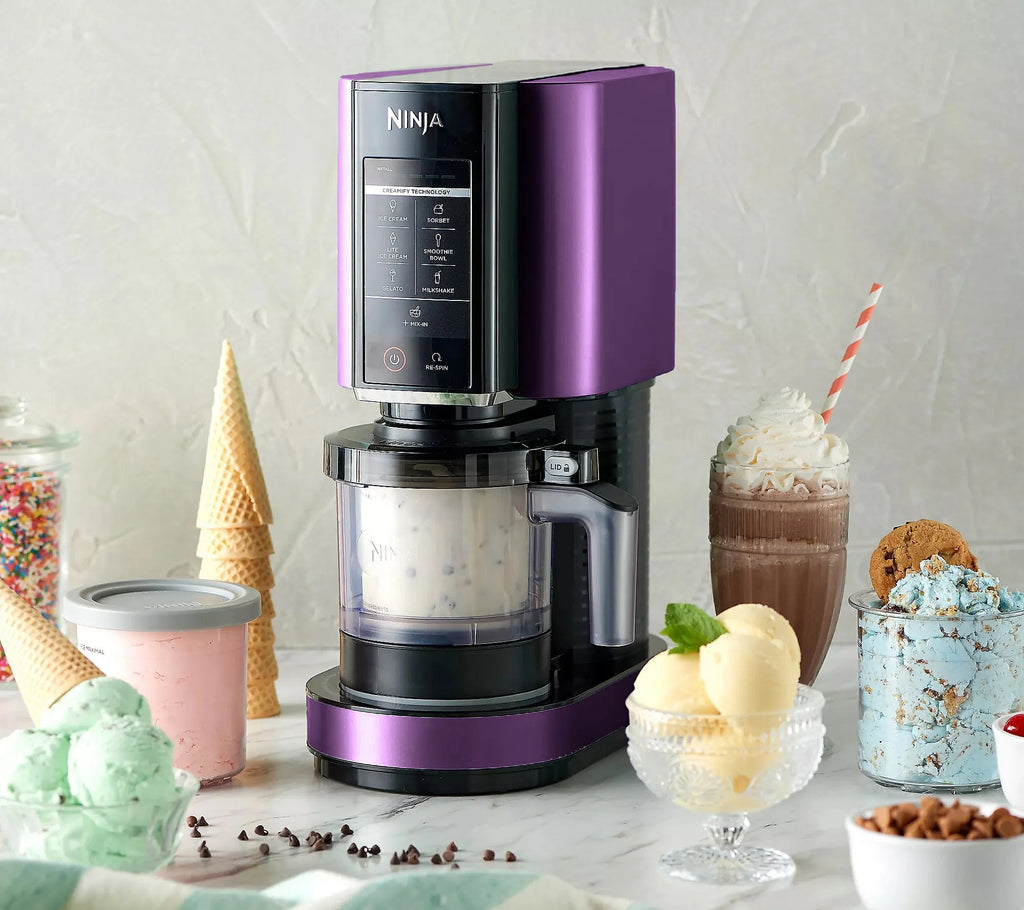 Restored Ninja NC301 CREAMi Ice Cream Maker, for Gelato, Mix-ins, Milkshakes, Sorbet, Smoothie Bowls & More - Purple (Refurbished)