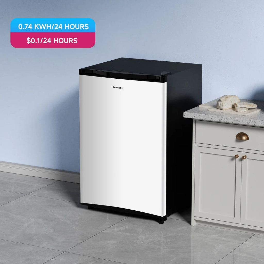 BANGSON 3.0 Cu.ft Compact Upright Freezer, Energy-Saving Mini Freezer with Adjustable Thermostat,Black