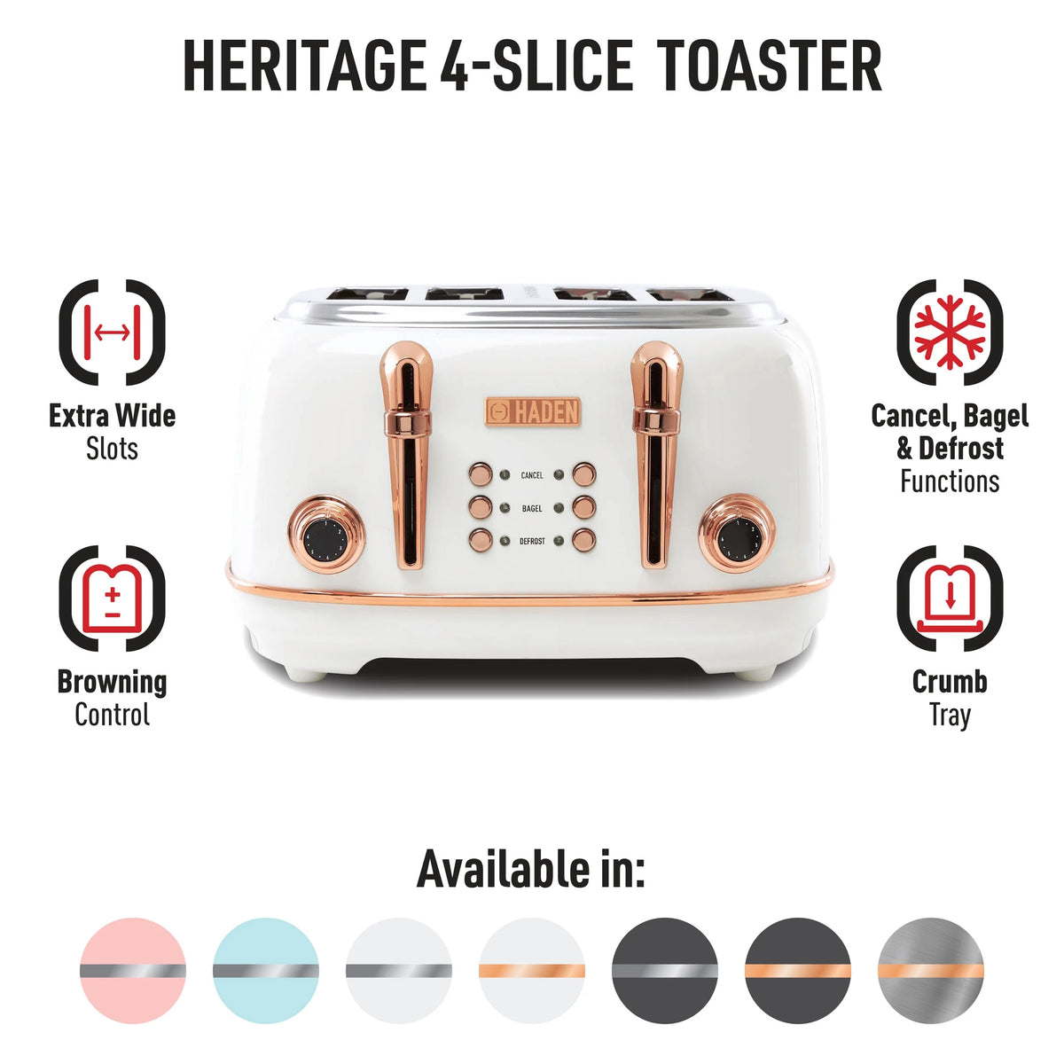TOSTR SS BLK 1500W 4SLOT (Pack of 1)