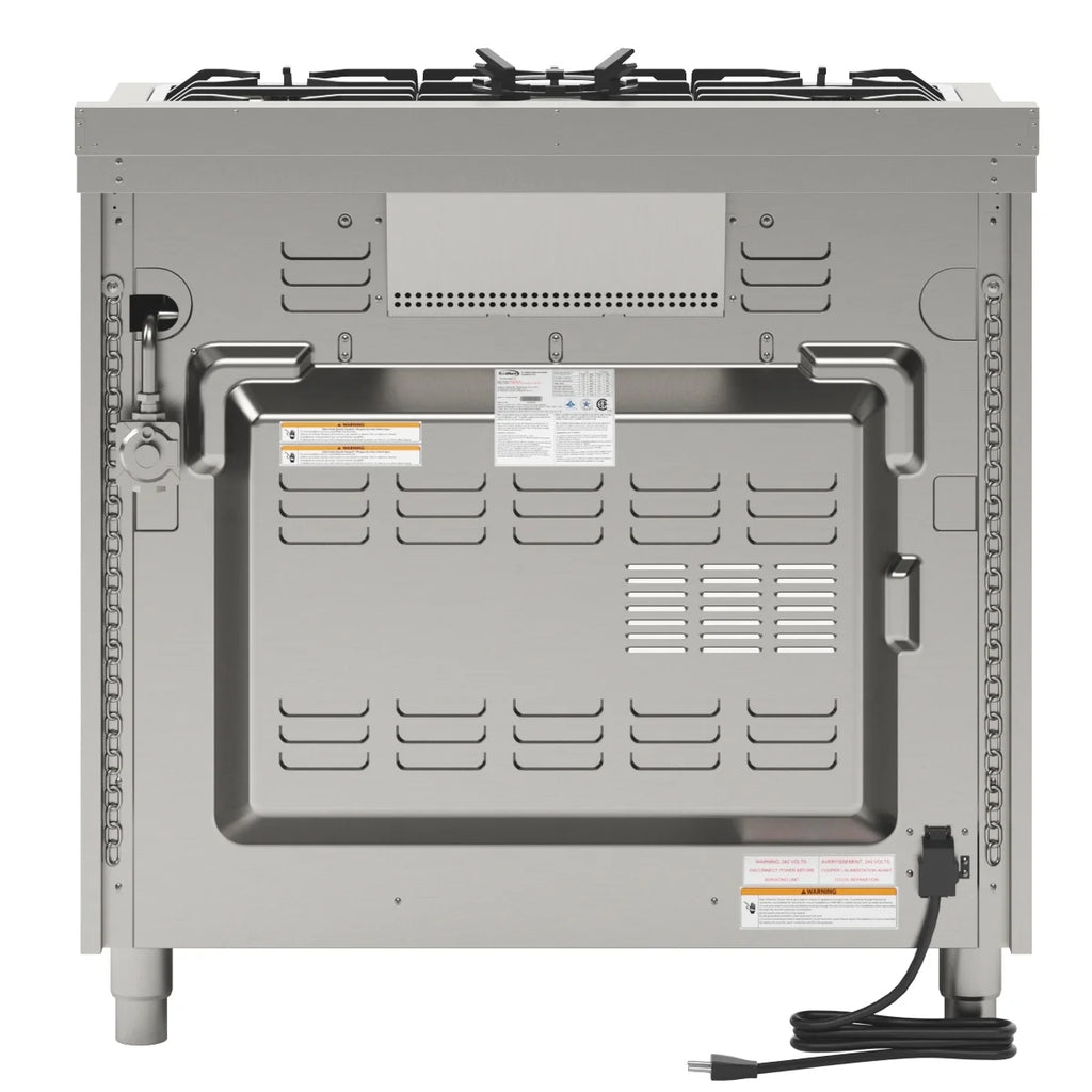 KoolMore 36 in. Stainless-Steel Professional Gas Range with Legs.
