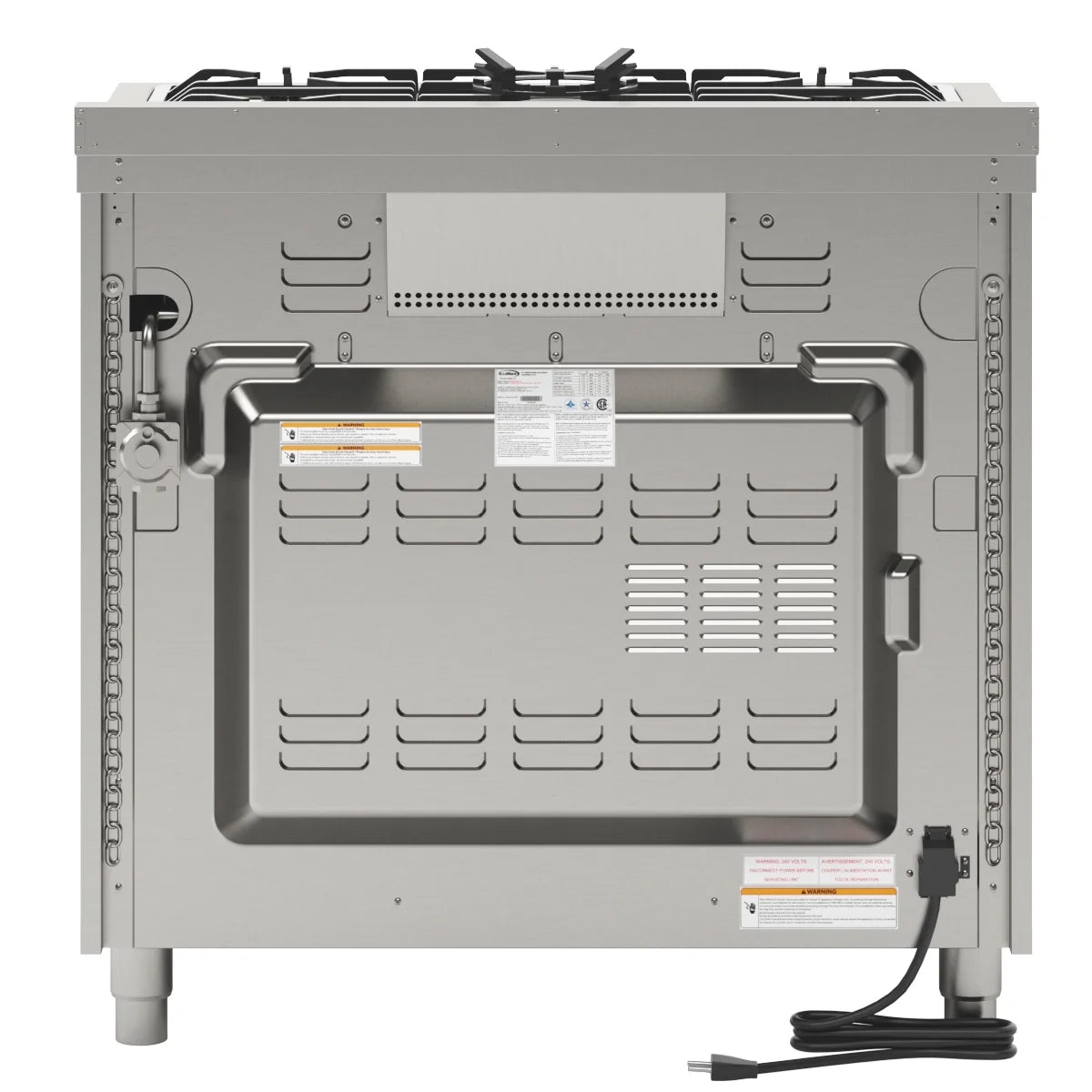 KoolMore 36 in. Stainless-Steel Professional Gas Range with Legs.