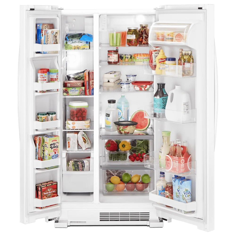 WHIRLPOOL WRS312SNHW side by side freestanding refrigerator