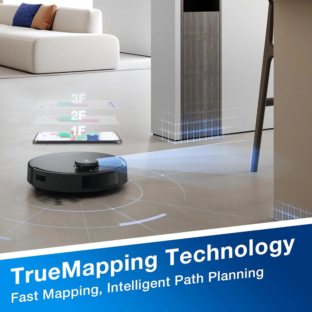 ECOVACS DEEBOT N20 PRO Robot Vacuum Cleaner and Mop,8000Pa Strong Suction, ZeroTangle Brush, Vibrating Mopping System, 300 Minutes Runtime