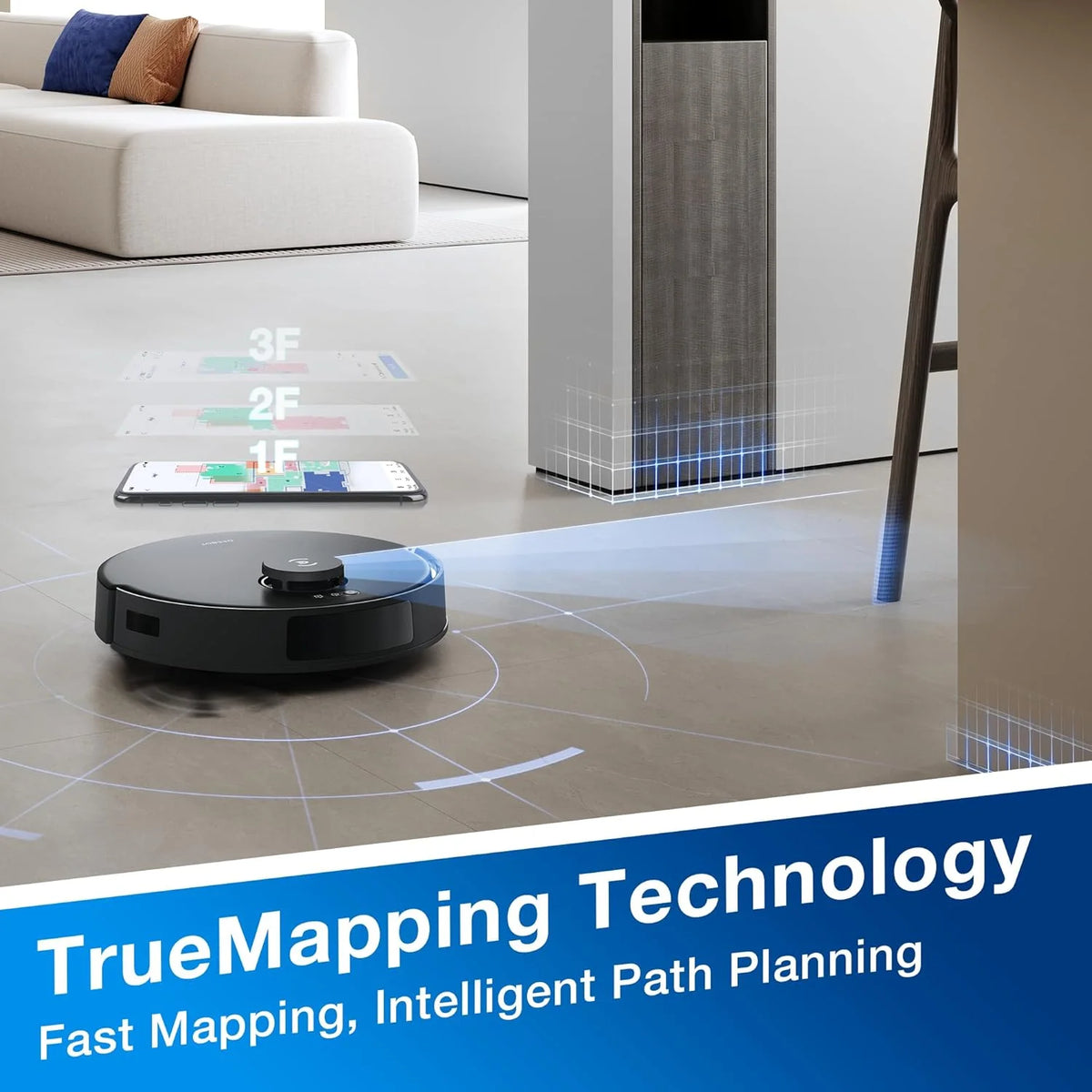 ECOVACS DEEBOT N20 PRO Robot Vacuum Cleaner and Mop,8000Pa Strong Suction, ZeroTangle Brush, Vibrating Mopping System, 300 Minutes Runtime