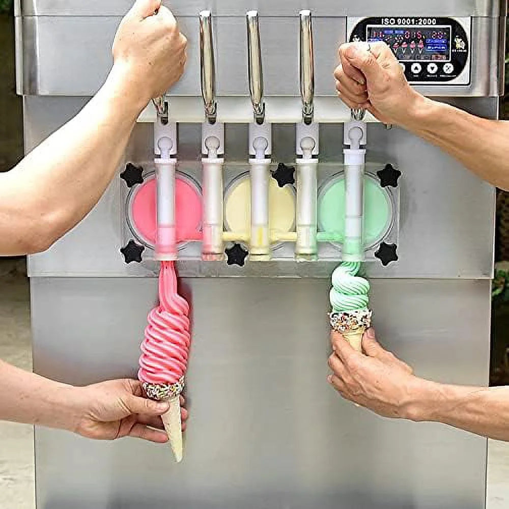 Kolice Commercial ETL 5 Flavors Floor Stand Gelato Soft Serve Ice Cream Machine
