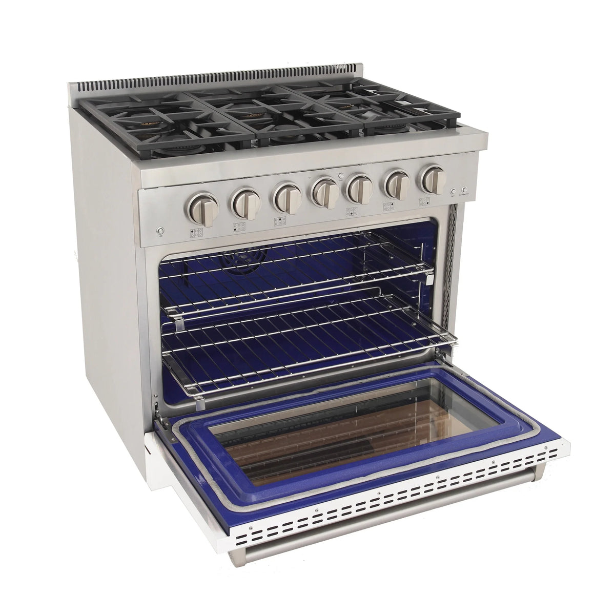 Professional 36-in Natural Gas Range in White with True Simmer Burners