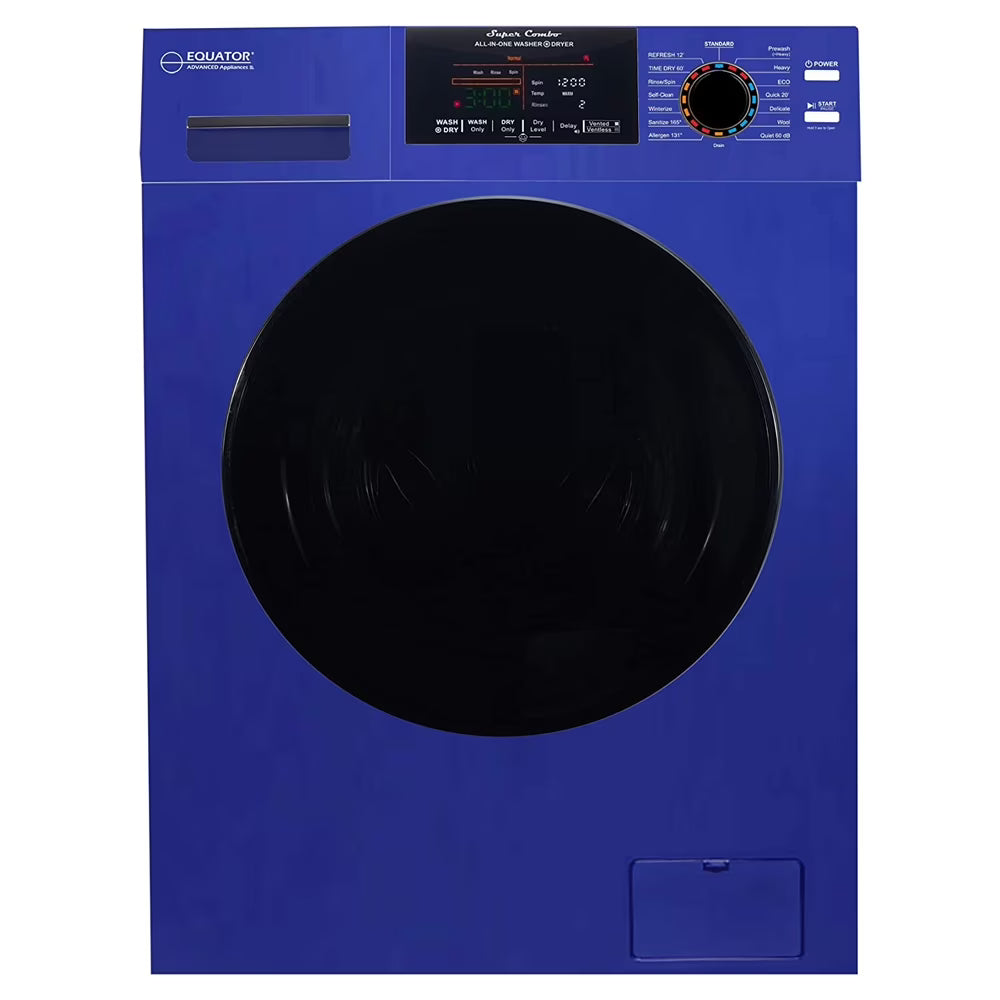 Equator Ver3 Combo Washer Vented/Ventless Dry-1400RPM Color Coded Display Y/B