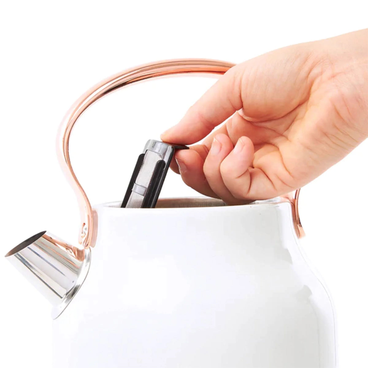 Haden Heritage 1.7 Liter Electric Kettle with 2 Slice Bread Toaster, White