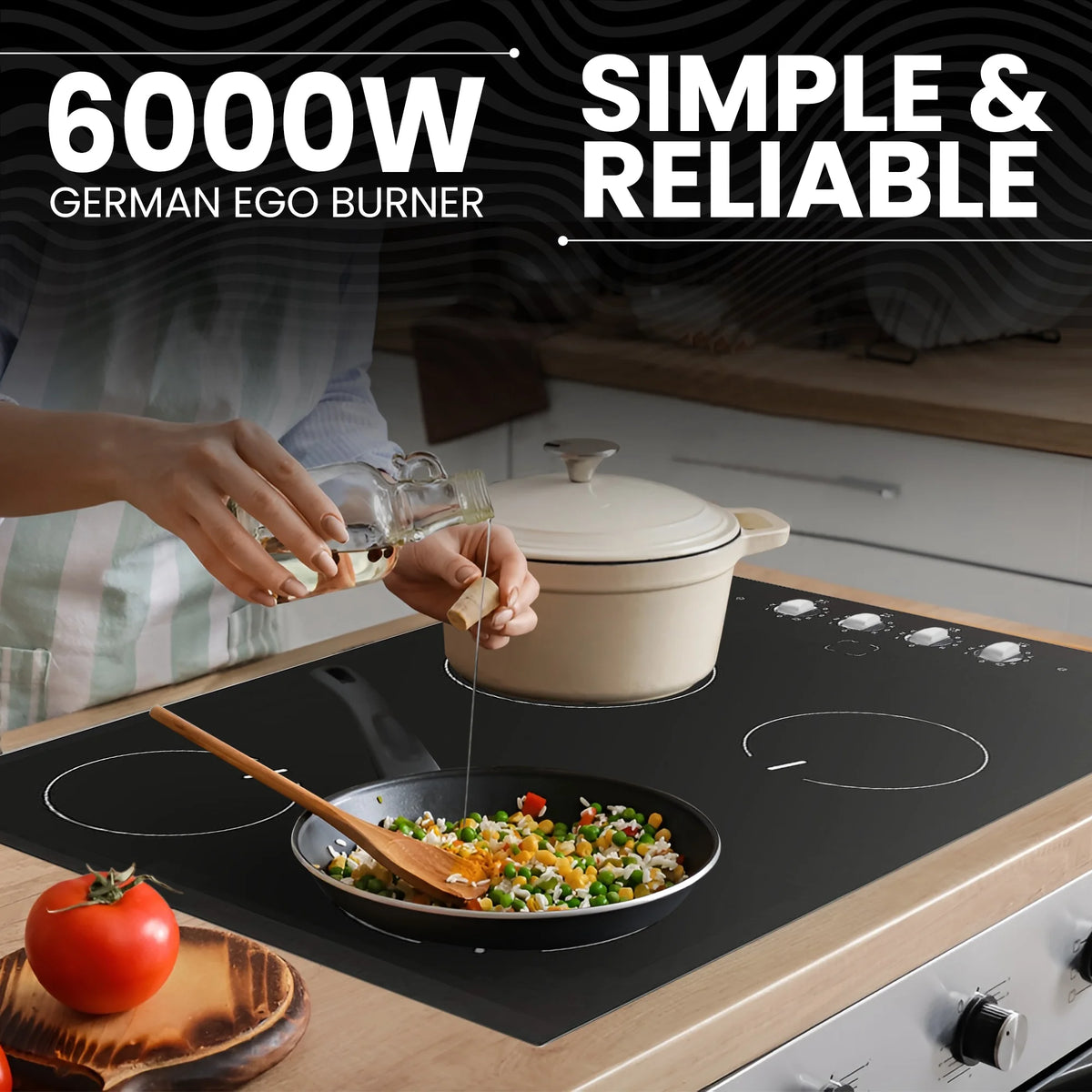 Ramblewood 4 Burner 30" Electric Cooktop, Ec4-60