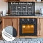 Seetaras Single Wall Oven 24" Built-In Electric Ovens with Mechanical Knobs Control, Double-Layered Glass Door,70L, 3000W, 8 Baking Modes, with Air Frying Function, 3D Surround Heating