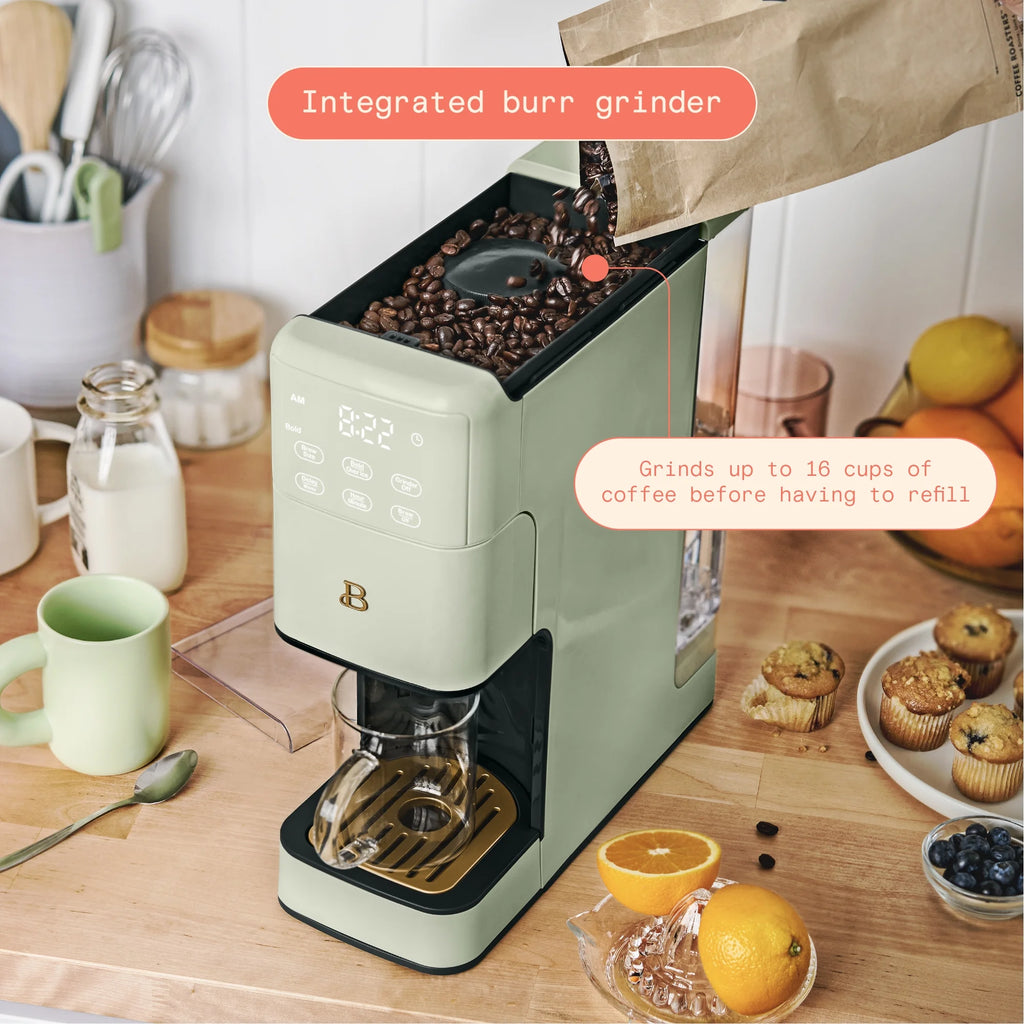 Beautiful Perfect Grind�?Programmable Single Serve Coffee Maker, White Icing by Drew Barrymore
