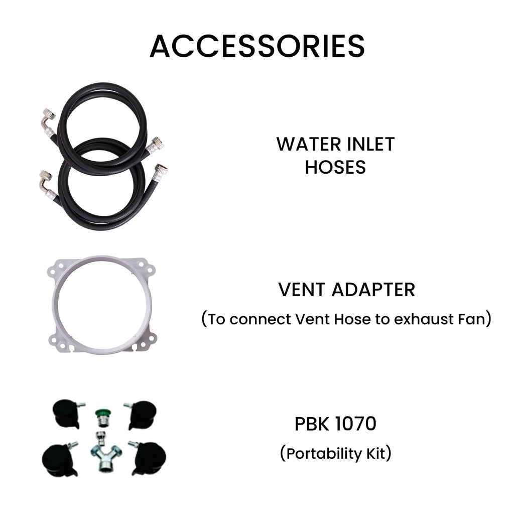 Equator 1.6cf 110V Vented/Ventless Sani Combo Washer Dryer Pet Cycle + Pedestal