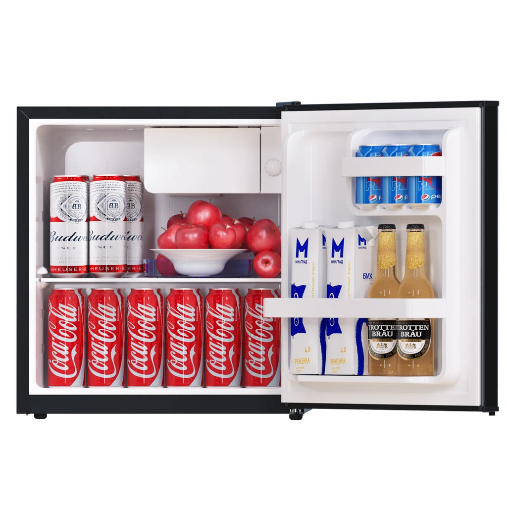 Frestec Compact Design Mini Refrigerator with Freezer, Black, 1.7 Cu.Ft