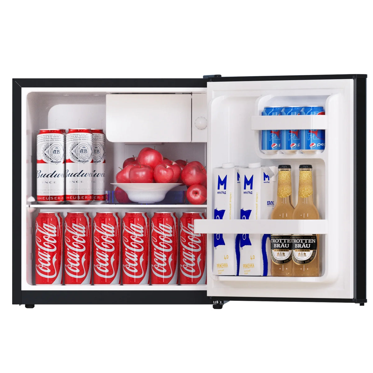 Frestec 1.7 Cu ft Single Door Mini Fridge , Black, NewVOK-17-BK