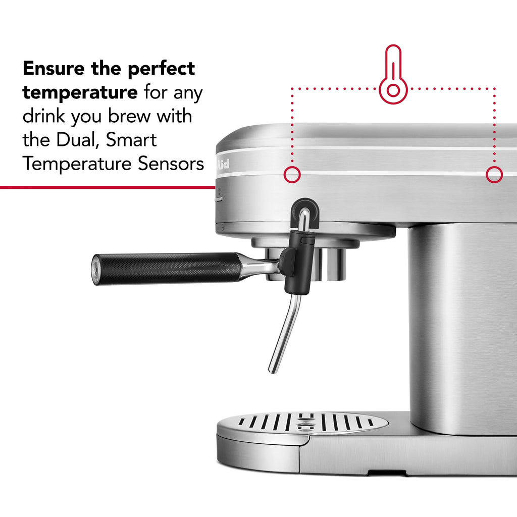 KitchenAid Metal Semi-Automatic Espresso Machine, Empire Red, KES6503