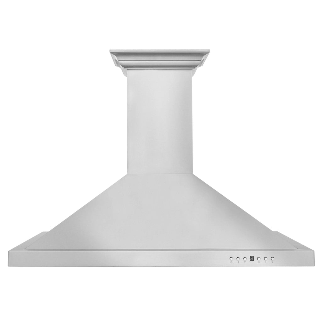 ZLINE 36 in. Wall Mount Range Hood in Stainless Steel with Crown Molding (KBCRN-36)
