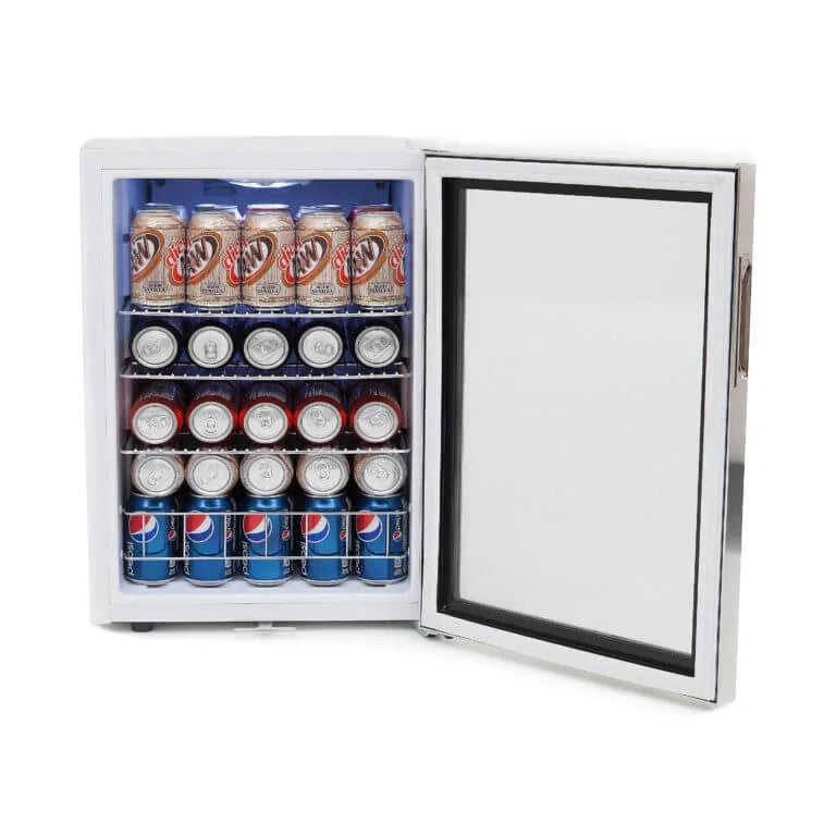 Whynter 24'' Beverage Refrigerator Cooler, 140 Cans Beverage Fridge, Built in or Freestanding Beverage Center with Stainless Steel Door