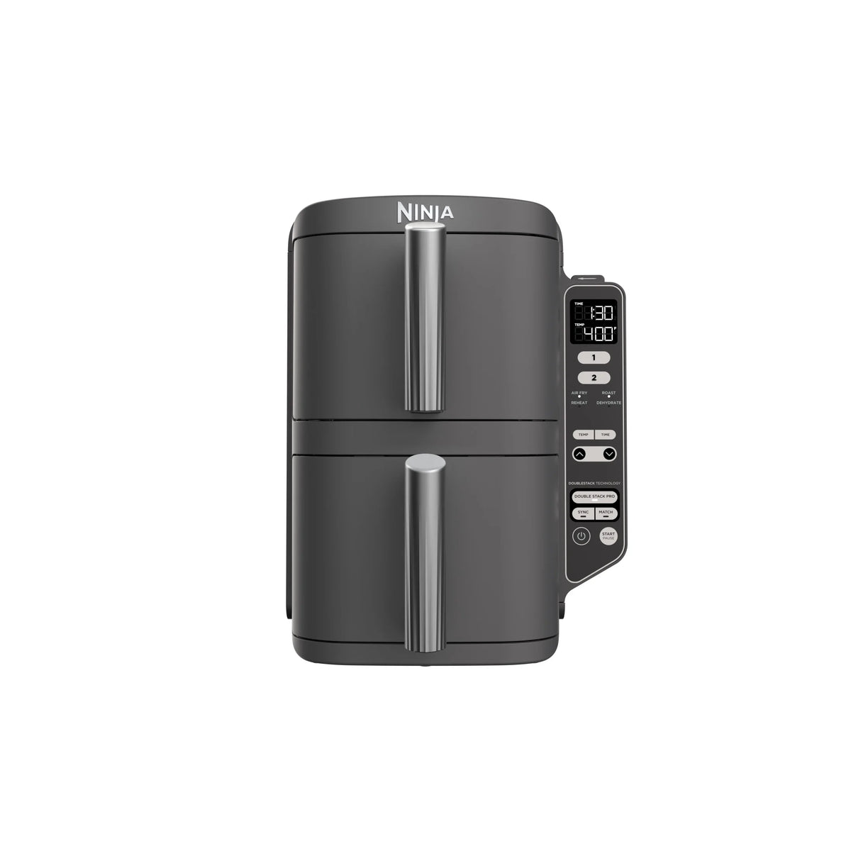 Ninja DoubleStack XL 2-Basket Air Fryer, DoubleStack Technology Cooks 4 Foods at Once, Space Saving Design, 10 QT, 4-in-1, Smart Finish & Match Cook, SL400