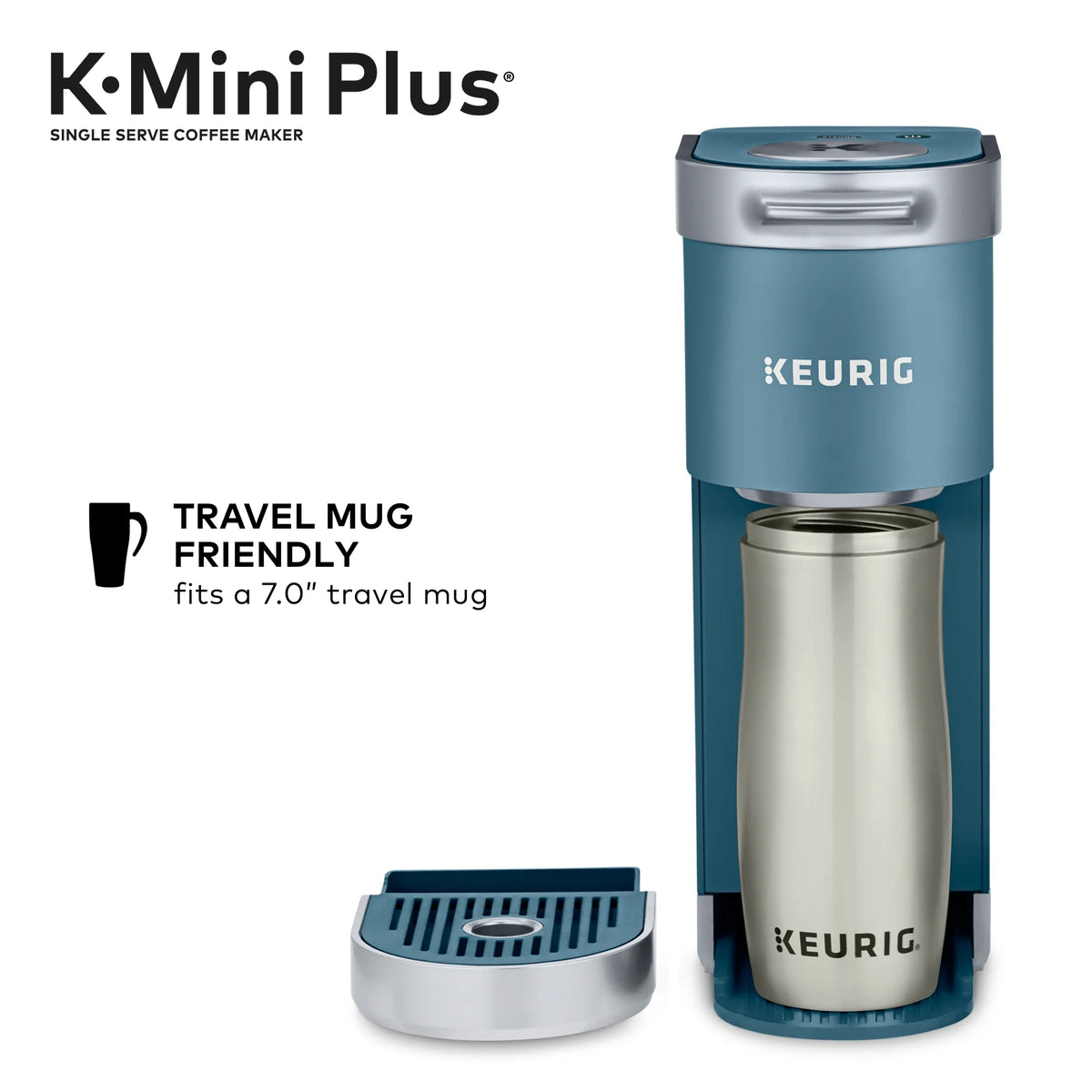 Keurig K-Mini Plus Single Serve K-Cup Pod Coffee Maker, Evening Teal