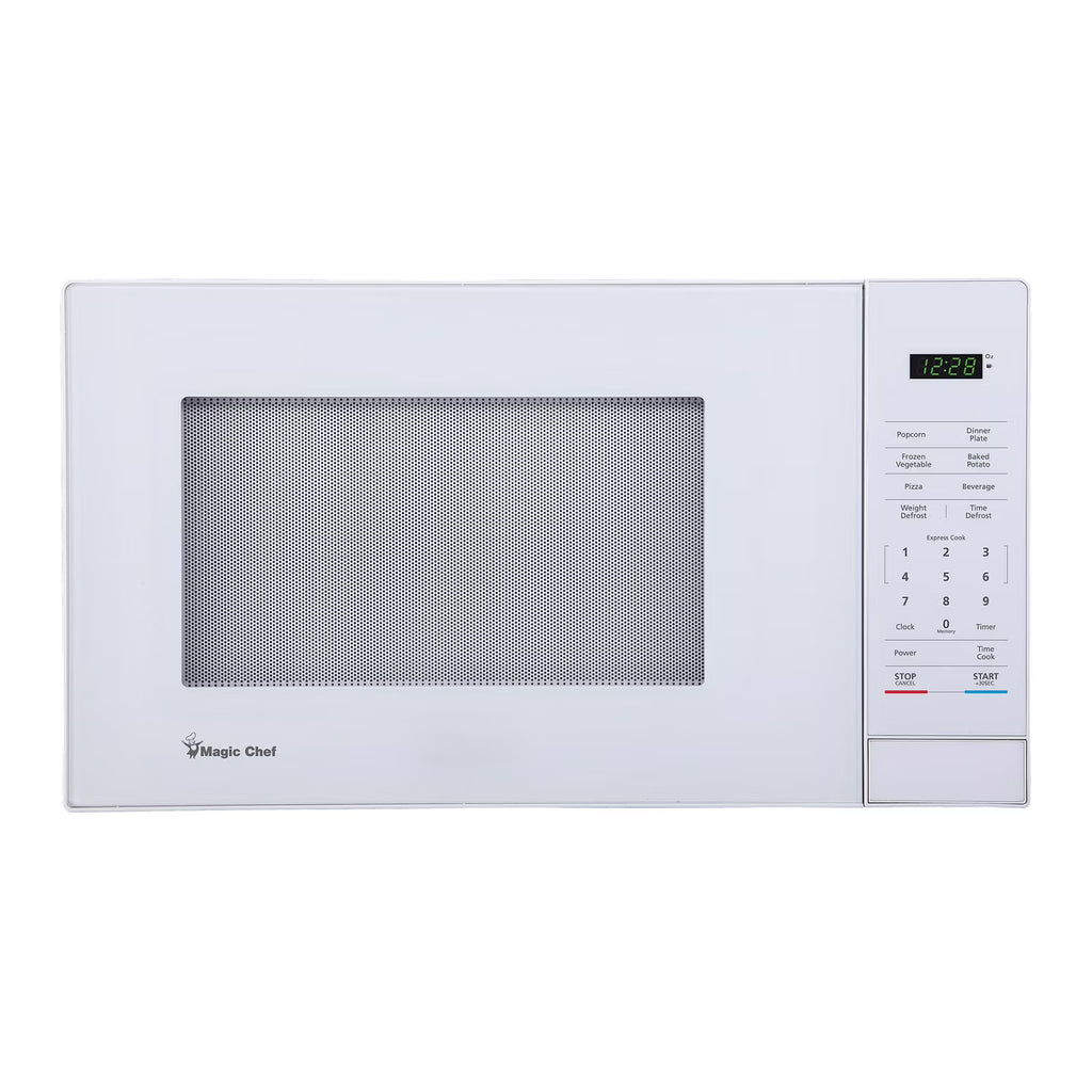 Magic Chef 1.6 Cu. ft. 1100W Countertop Microwave Oven with Push-Button Door in Black, New