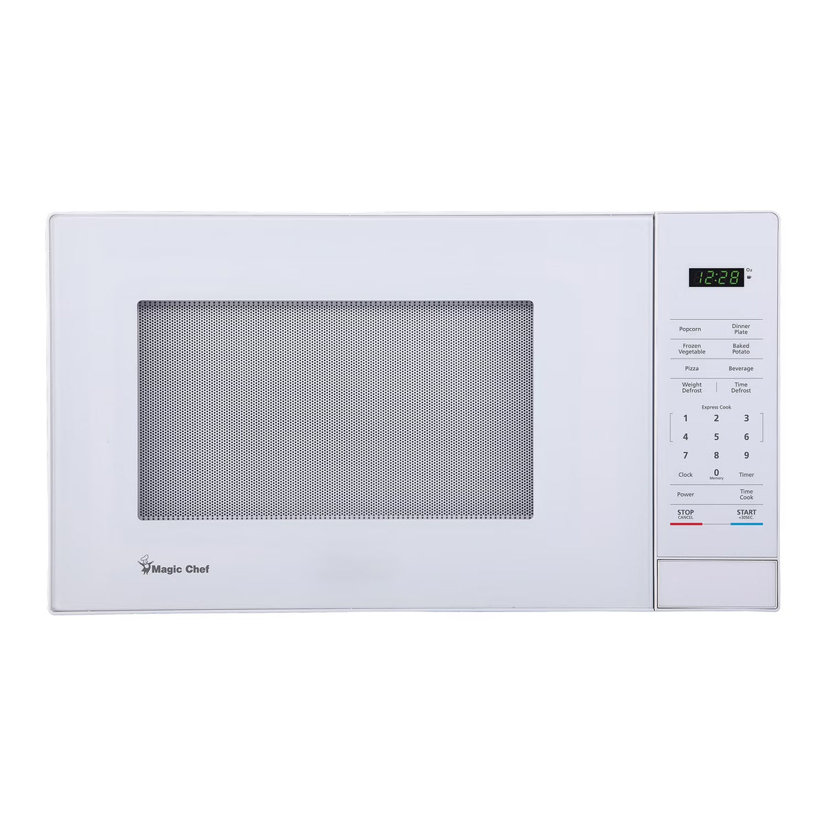 Magic Chef 1.6 Cu. ft. 1100W Countertop Microwave Oven with Push-Button Door in Black, New