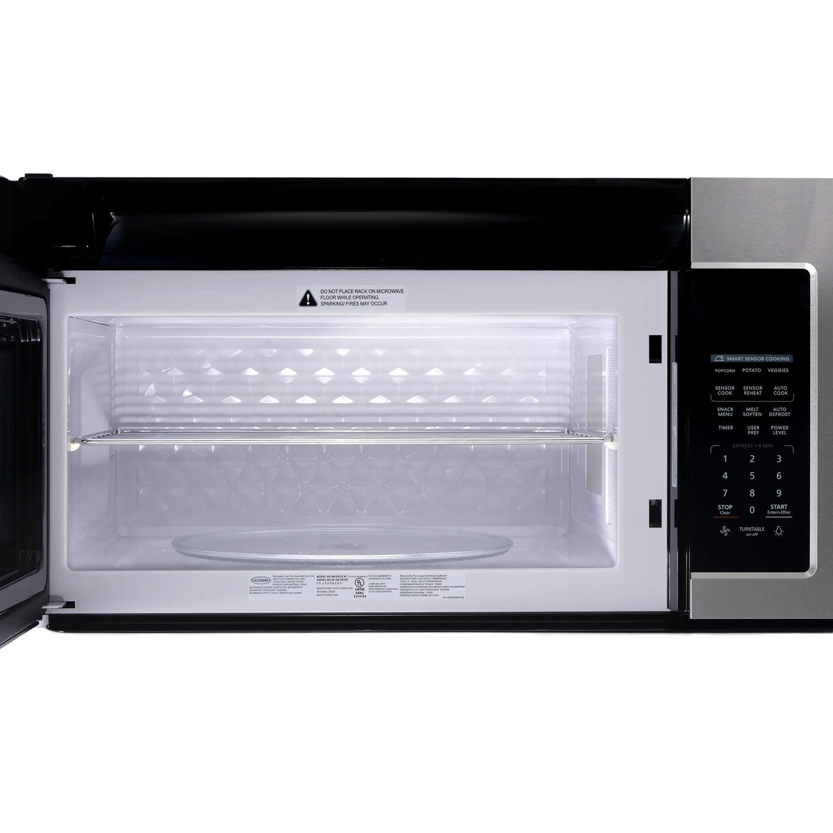 Cosmo 5 Piece Kitchen Appliance Package With 30" Electric Cooktop 30" Single Electric Wall Oven 30" Over-the-range Microwave French Door Refrigerator & 24" Built-in Fully Integrated Dishwasher